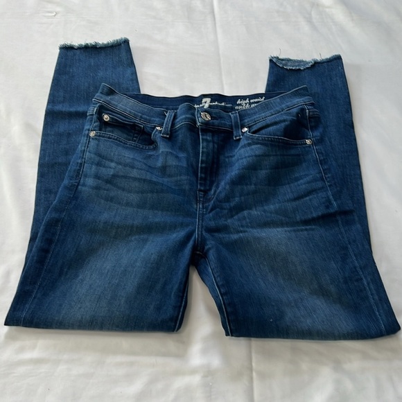 7 for All Mankind High Waist Ankle Gwenevere Jeans - Picture 1 of 6